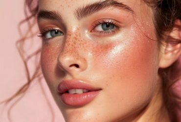 peach makeup, chica con maquillaje en tonos melocotón